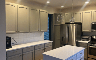interior kitchen cabinet painting and refinishing, steps for sanding cabinets